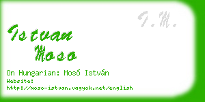 istvan moso business card
